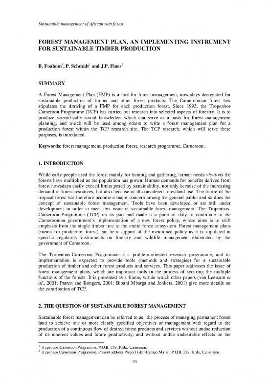 picture Forestry Management Plan Example 159481 | Seminar Foahom