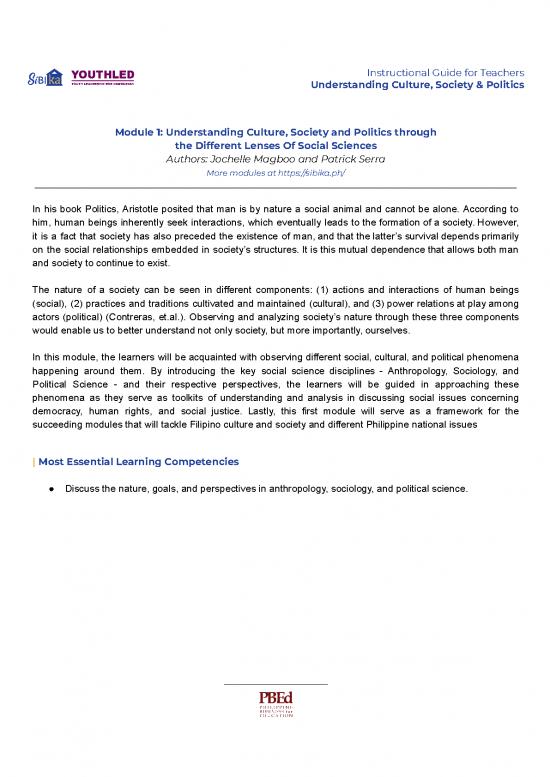 picture_Society Pdf 160001 | Sibikph Ucsp Module 1 Understanding Culture Society And Politics Through The Different Lenses Of Social Sciences