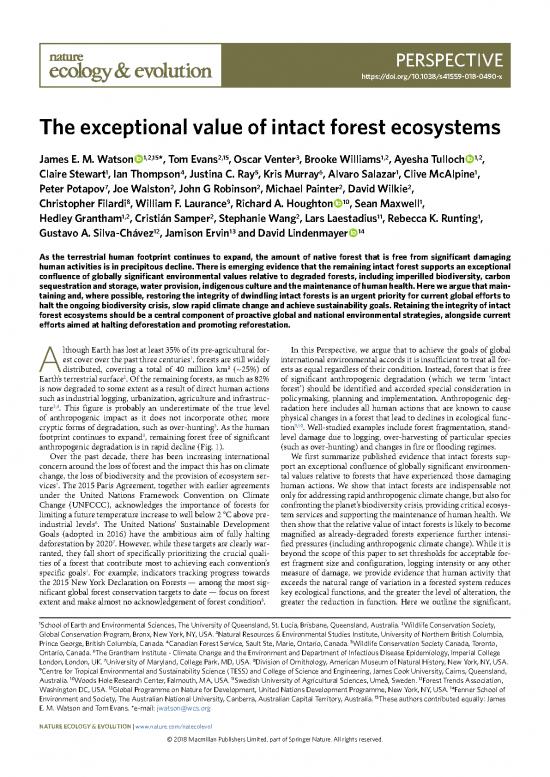 picture1_Forest Pdf 159428 | Watson E Al The Exceptional Value Of Intact Forest Ecosystems Nature Ecology Evolution