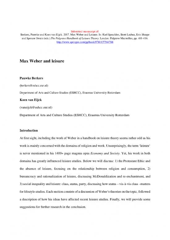 picture1_Society Pdf 159974 | Weber And Leisure