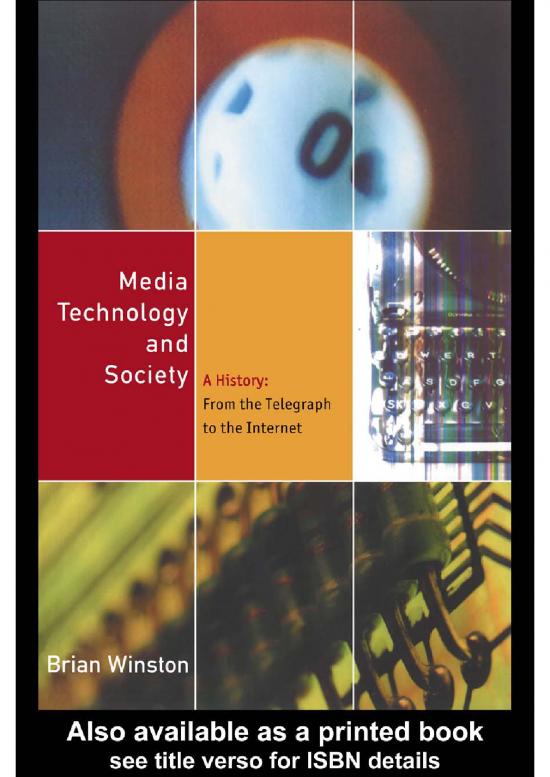 picture1_Society Pdf 159877 | Winston Brian Media Technology And Society A History From The Telegraph To The Internet