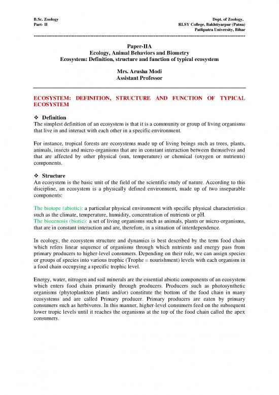 picture Ecology Pdf 160825 | Zoology Sc Part Ii Ecosystem Am