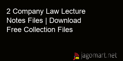 picture 2 Company Law Lecture Notes Files | Download Free Collection Files