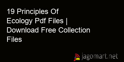 picture 19 Principles Of Ecology Pdf Files | Download Free Collection Files