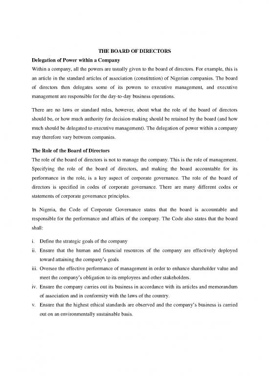 picture_Company Constitution Sample Pdf 161647 | 1509375420the Board Of Directors