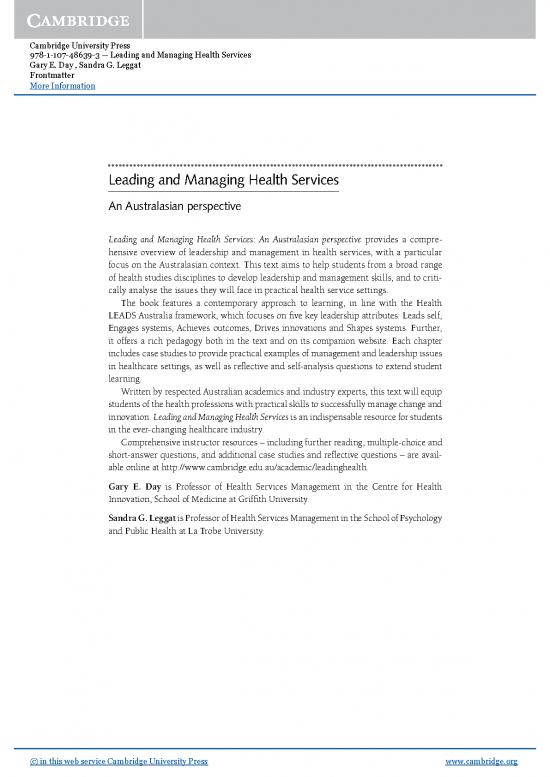 picture Leadership Pdf 162932 | 9781107486393 Frontmatter