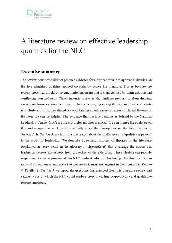 picture Leadership Pdf 162416 | A Literature Review On Effective Leadership Qualities For The Nlc