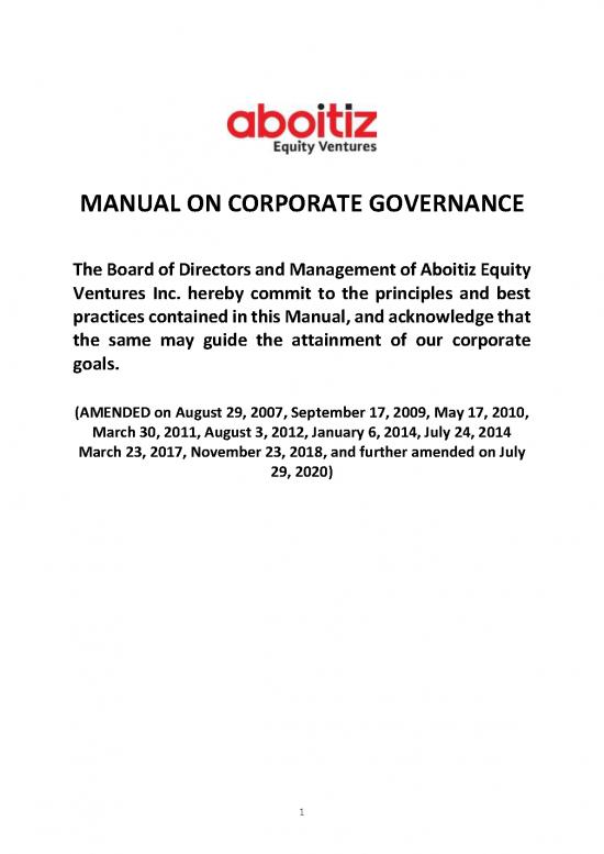 picture Corporate Governance Pdf 161693 | Aev Amended Cg Manual 2020 Amendments Signed