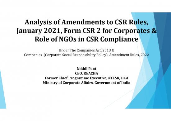 picture_Companies Act 2013 Pdf 161394 | Analysis Of Amendments To Csr Rules January 2021 Form Csr 2 For Corporates Role Of Ngos In Csr Compliance