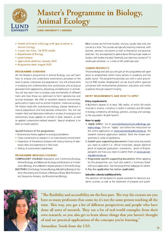 picture Ecology Pdf 161292 | Biology Animal Ecology Fact Sheet