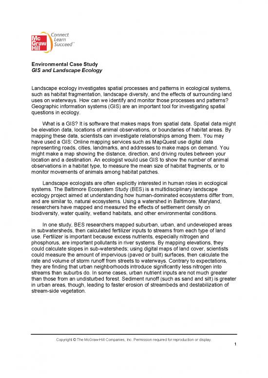 picture Ecology Pdf 161299 | Casestudy Gisandlandscape