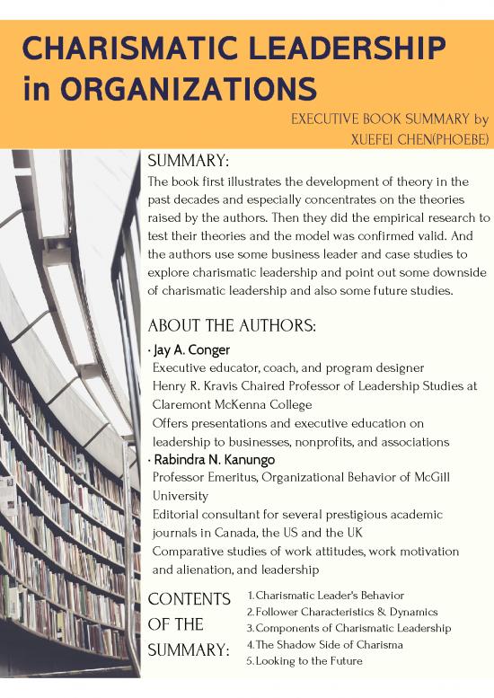 picture_Leadership Pdf 163425 | Charismatic Leadership In Organizations   Conger