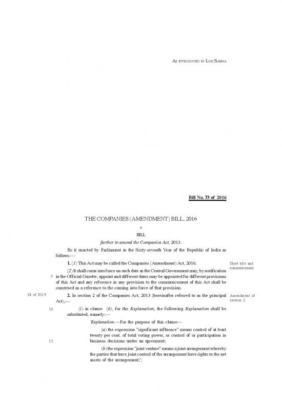 picture Companies Act 2013 Pdf 162061 | Company Amendentbill 2016