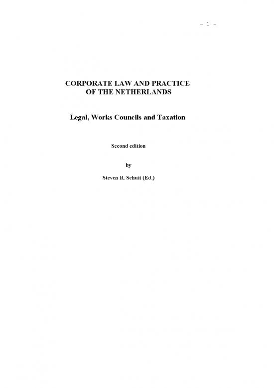 picture Corporate Pdf 161721 | Corporate Law And Practice Of The Netherlands