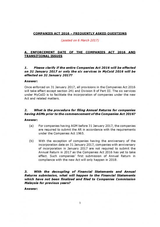 picture Companies Act 2016 Pdf 161732 | Faq Transitional Issues Companies Act 2016   Technical Posted On 6 March 2017