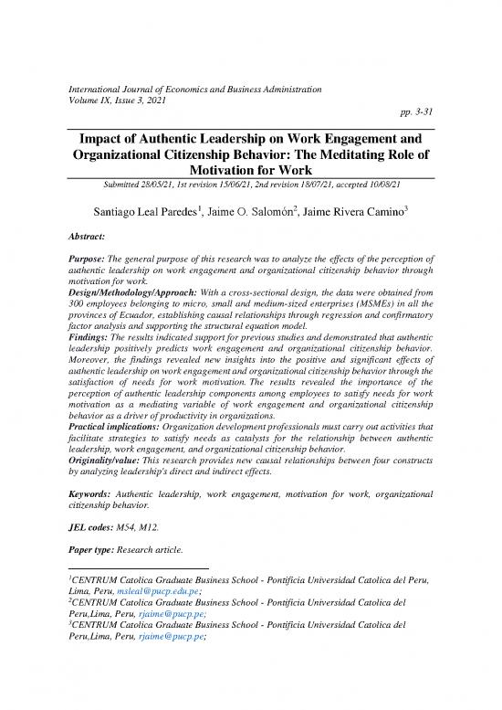 picture Leadership Pdf 163032 | Impact Of Authentic Leadership On Work Engagement And Organizational Citizenship BehaviorË The Meditating Role Of Motivation For Work