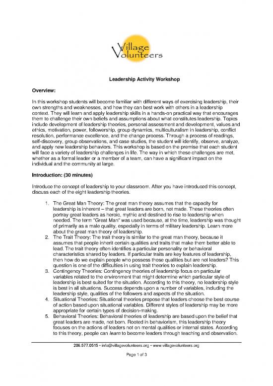 picture Leadership Topics Pdf 163513 | Leadership Activity Workshop