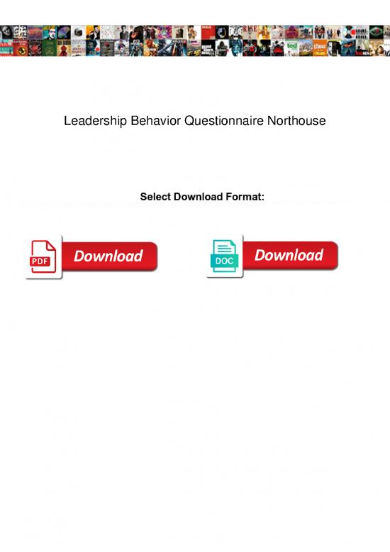picture Leadership Pdf 162992 | Leadership Behavior Questionnaire Northouse