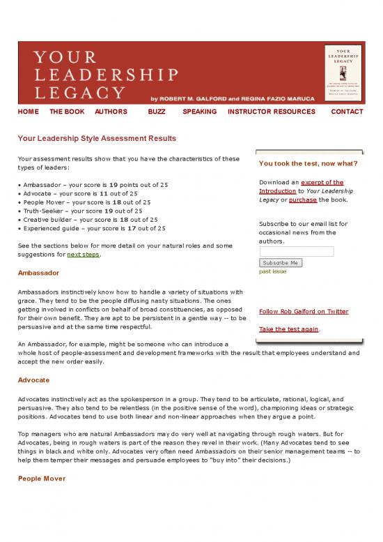 picture Leadership Pdf 163460 | Leadership Styles Assessment Test