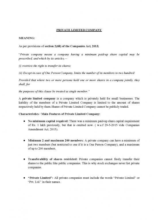 picture Companies Act 2013 Pdf 162072 | Private Limited Company