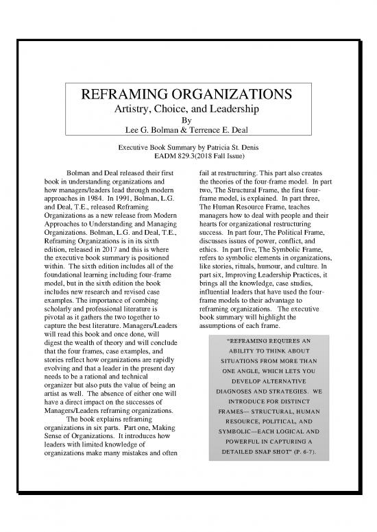 picture_Leadership Pdf 163437 | Reframing Organizations   Bolman