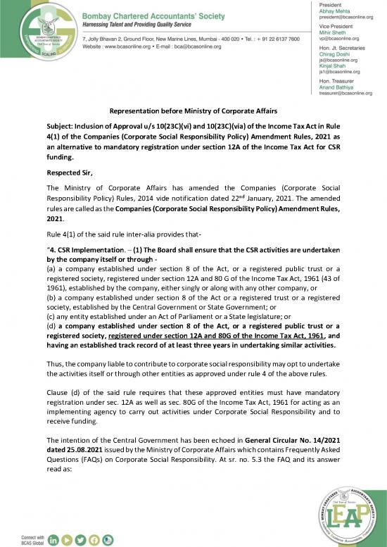 picture Companies Act Pdf 161823 | Representation To Ministry Of Corporate Affairs