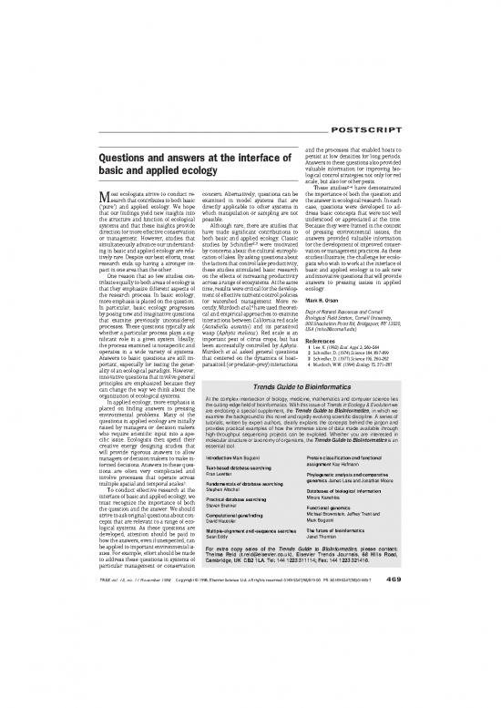 picture Ecology Pdf 161058 | S0169 5347(98)01465 7
