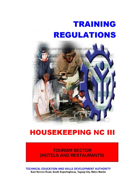 picture1_Tourism Pdf 163462 | Tr   Housekeeping Nc Iii