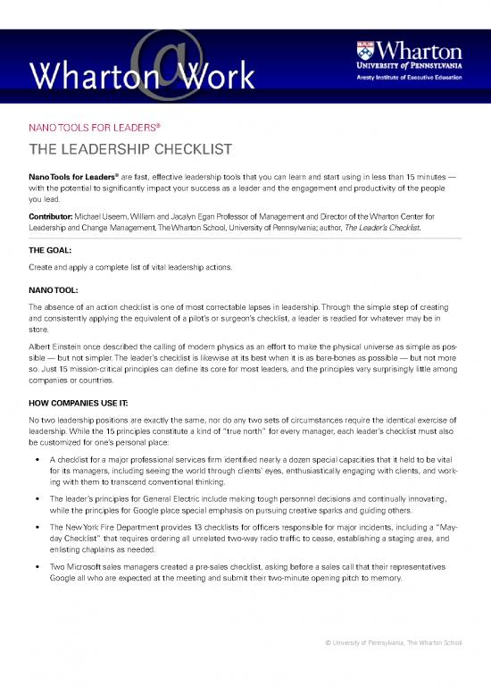 picture Leadership Pdf 164804 | 1107 Leaders Checklist