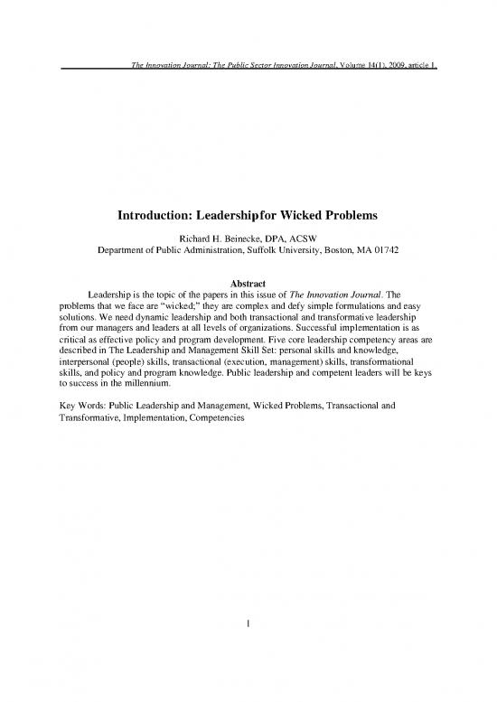 picture Leadership Pdf 163947 | 2009 14 1 1 Beinecke Wicked Problems
