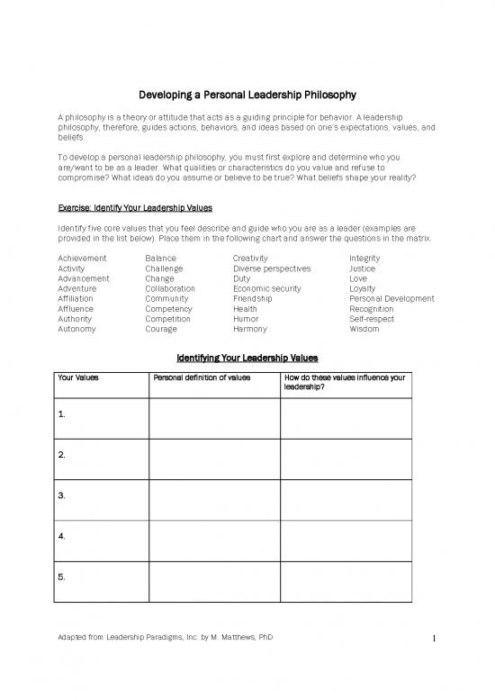picture Leadership Pdf 164286 | 20190731 Developing A Personal Leadership Philosophy