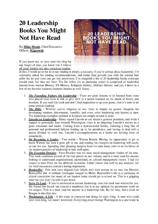picture Leadership Pdf 164199 | 20 Leadership Books You Might Not Have Read