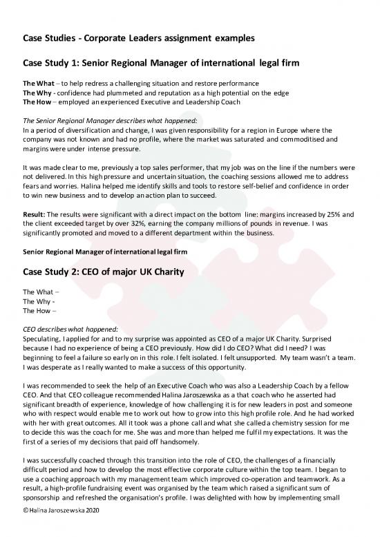 picture1_Leadership Pdf 163858 | Case Studies   Corporate Leaders   Examples Of Assignments