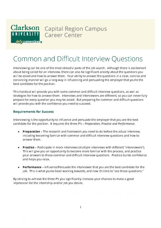 picture1_Pdf Job Interview 163697 | Common And Difficult Interview Questions