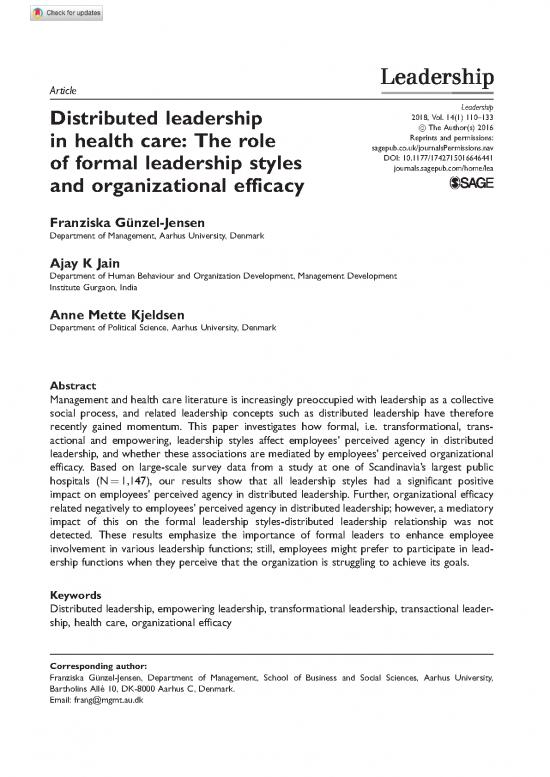 picture Leadership Pdf 165509 | Distributed Leadership In Healthcare