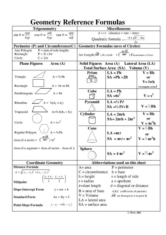 picture_Geometry Pdf 166152 | Geometryreferenceformulas