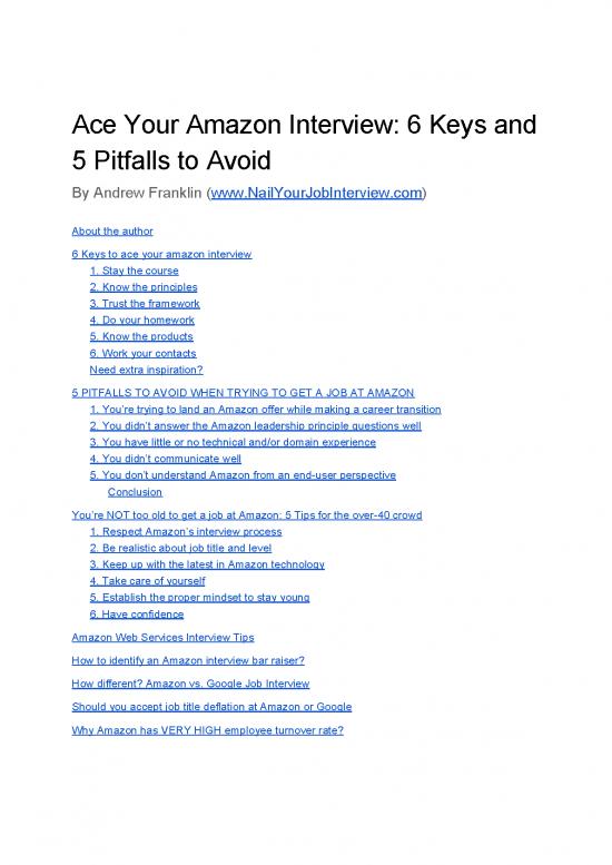 picture_Leadership Pdf 164112 | How To Ace Your Amazon Interview