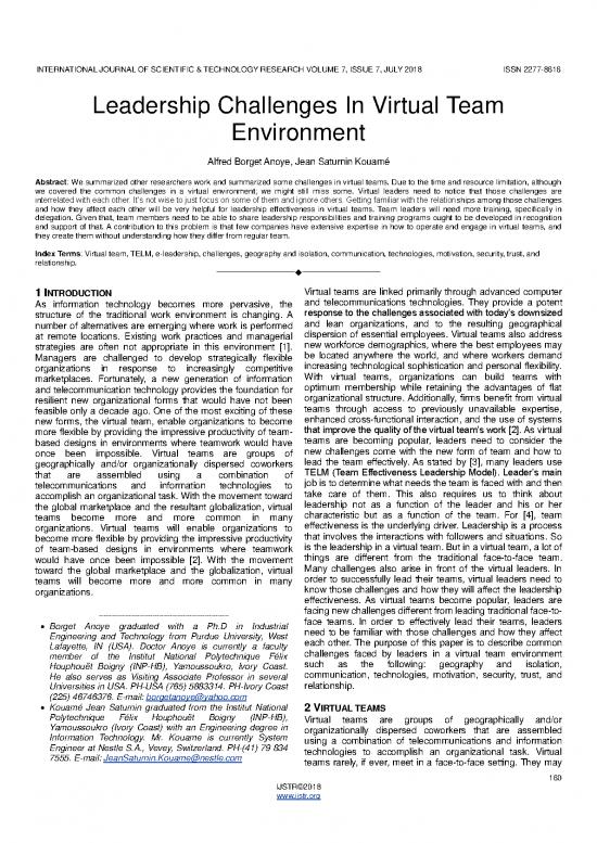 picture1_Leadership Pdf 163939 | Leadership Challenges In Virtual Team Environment