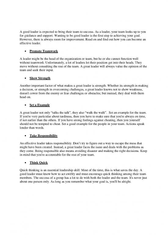 picture1_The Leader In You Pdf 164047 | Leadership Skills