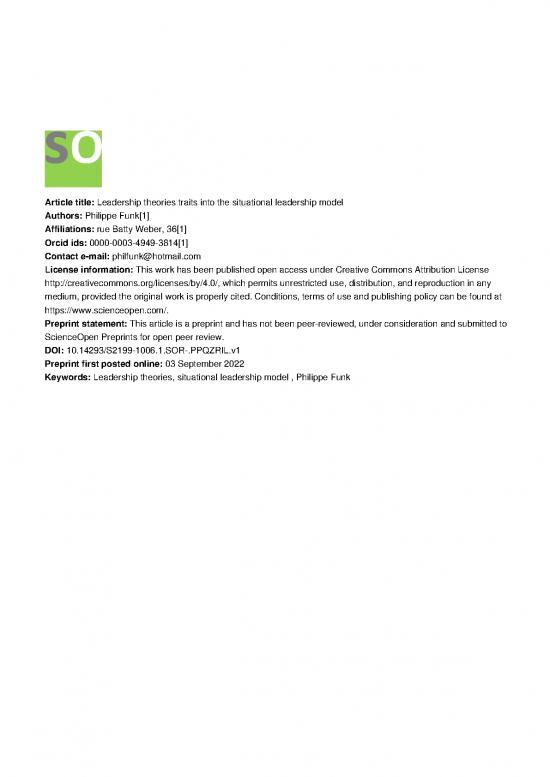 picture Leadership Pdf 164275 | Leadership Theories Traits Into The Situational Leadership Model