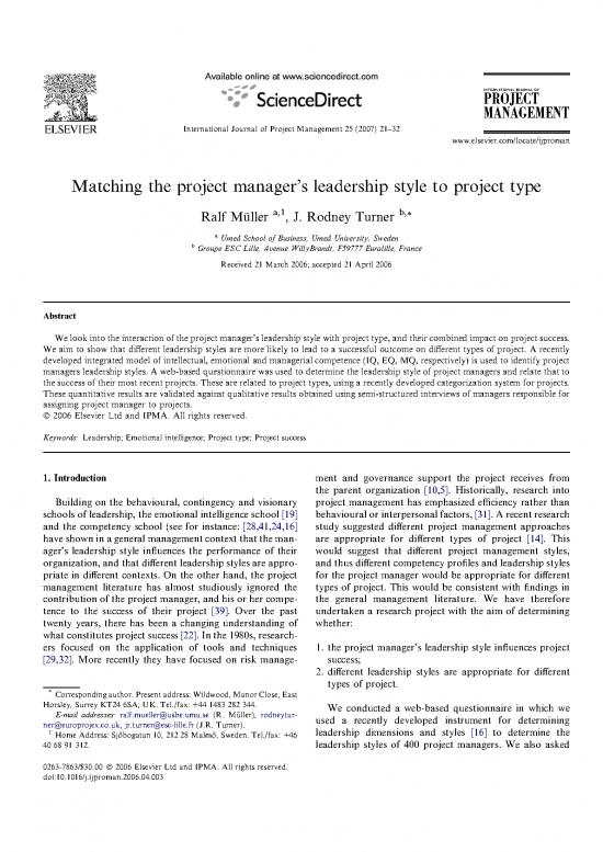 picture1_Leadership Pdf 164523 | Matching Project Manager Leaderships Style To Project