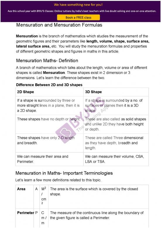 picture_Measurement In Mathematics Pdf 166118 | Mensuration And Mensuration Formulas Pdf