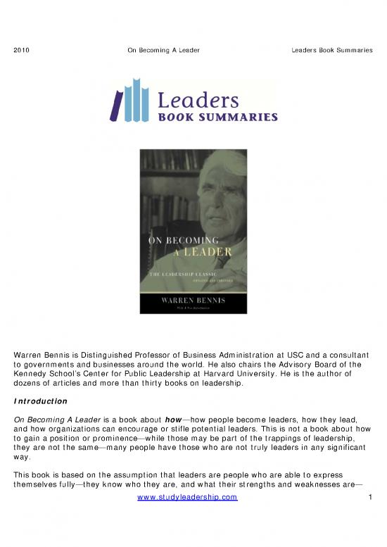 picture1_Leadership Pdf 163796 | On Becoming A Leader   Warren Bennis