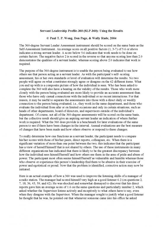 picture_Leadership Pdf 165510 | Servant Leadership Profile 360 Slp 360 Explanation