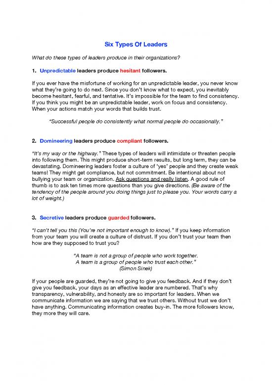 picture1_The Leader In You Pdf 163797 | Six Types Of Leaders