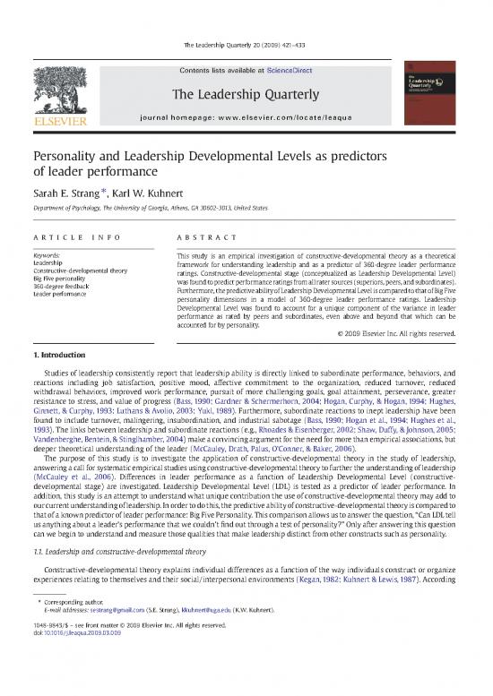 picture_Leadership Pdf 165311 | Strang And Kuhnert Leader Levels As Predictors Of Performance