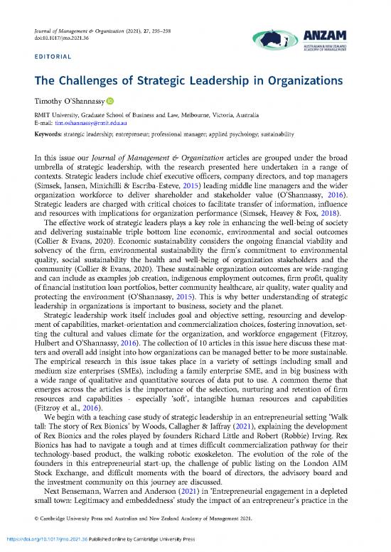 picture Leadership Pdf 163664 | The Challenges Of Strategic Leadership In Organizations