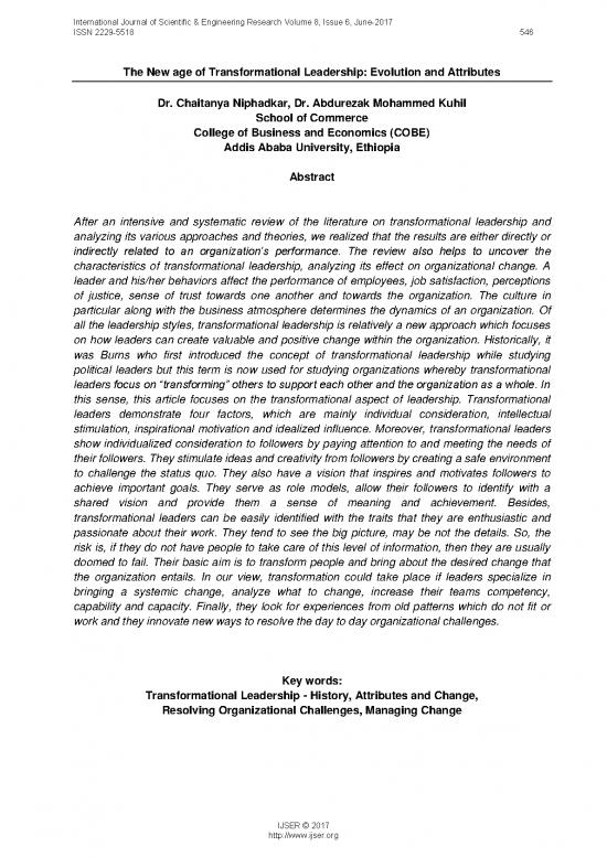 picture1_Leadership Pdf 163934 | The New Age Of Transformational Leadership Evolution And Attributes
