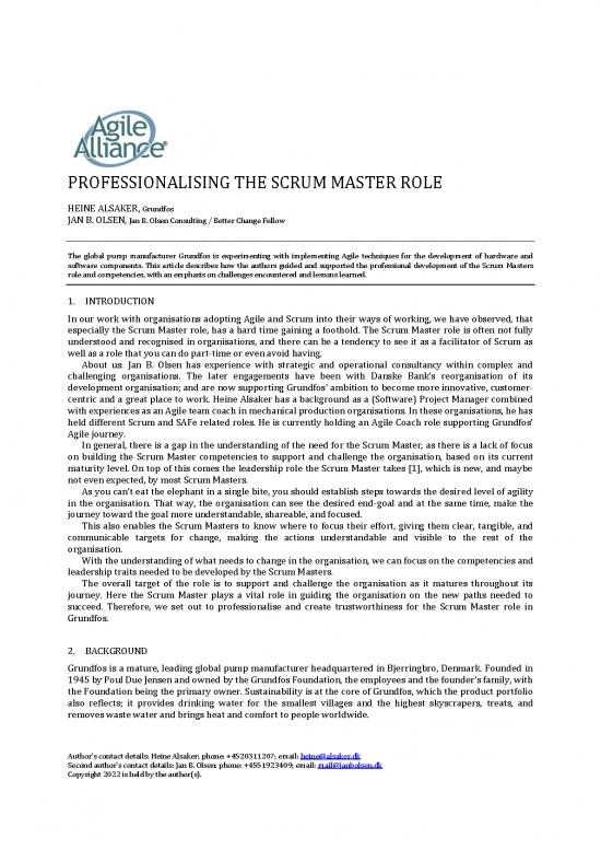 picture1_Agile Software Development Pdf 165354 | Tomas Gustavsson 168 Professionalising The Scrum Master Role Pdf