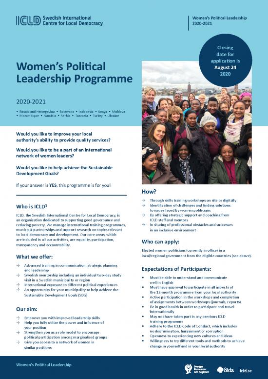 picture Leadership Topics Pdf 164882 | Womens Political Leadership Programme 2020 2021